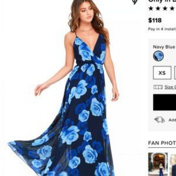 Lulus Dresses & Skirts - Lulu's Long open back flowy floral dress